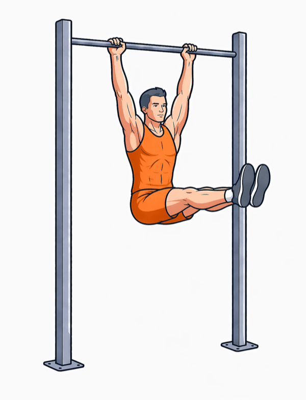 Beinheben (L-Sit, Hang) – Phase 2