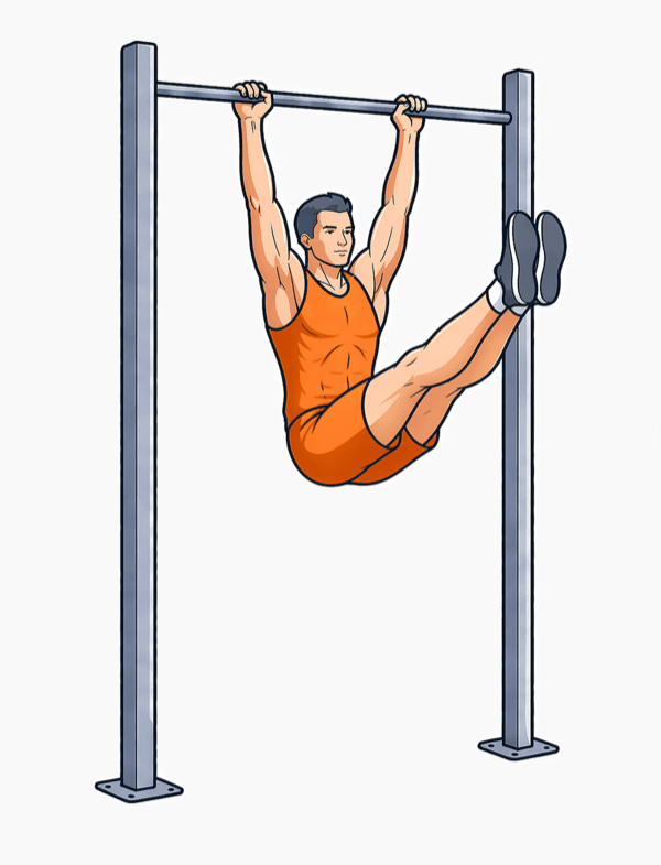 Beinheben (V-Sit, Hang) – Phase 2