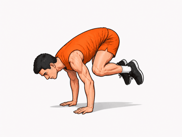 Frogstand (Knie frei) – Phase 1
