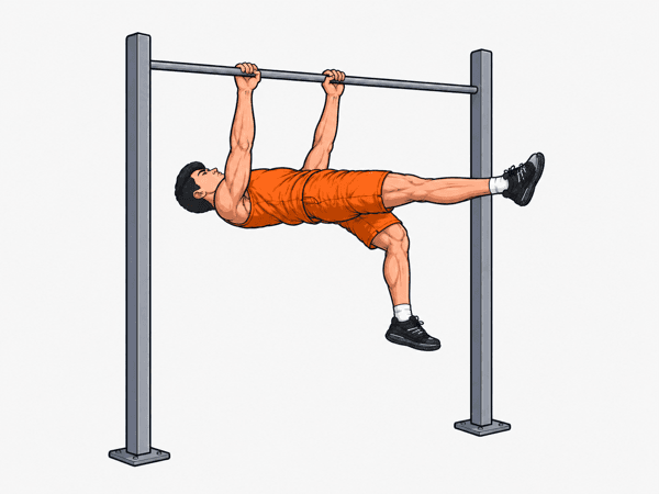 Front Lever (Einbeinig) – Phase 1