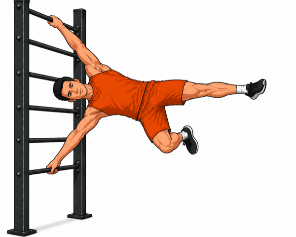Human Flag (Einbeinig) – Phase 1