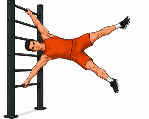 Human Flag (Straddle) – Phase 1