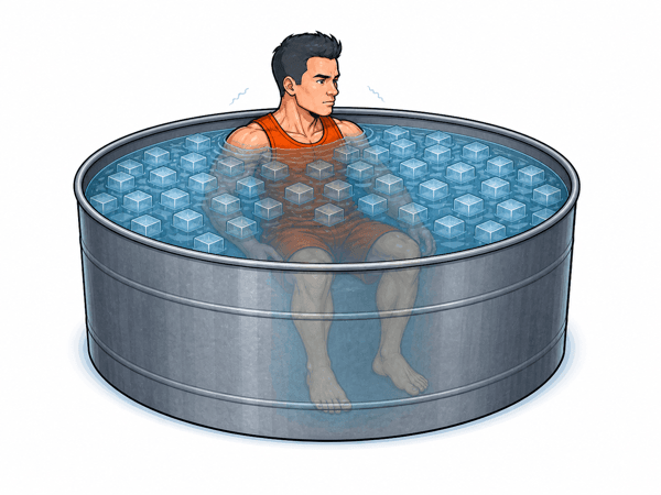Eisbad – Eintauchen in eiskaltes Wasser