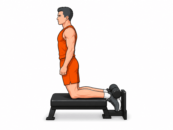 Nordic Curl – Endposition mit gestrecktem Körper Richtung Boden